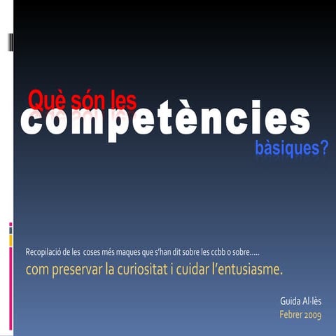 Què són les competències bàsiques?