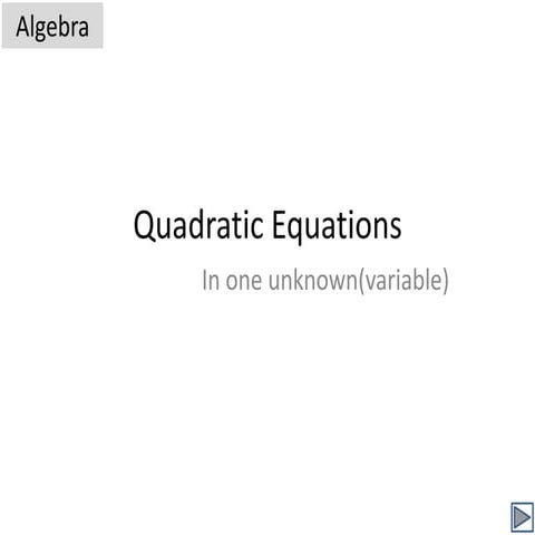quadratic equations-1