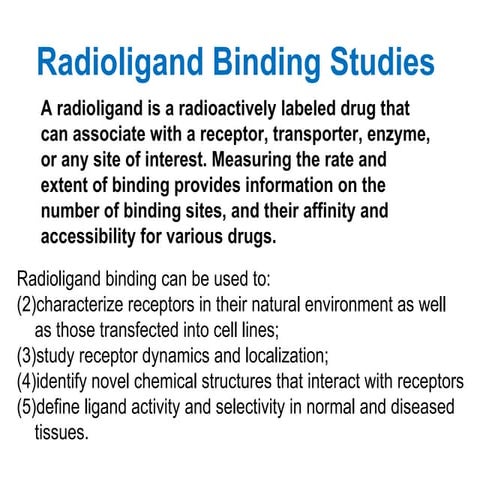 radioligand binding studies
