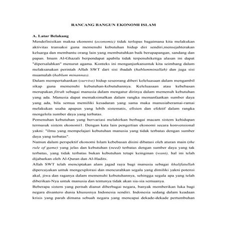 2 rancang bangun ekonomi islam