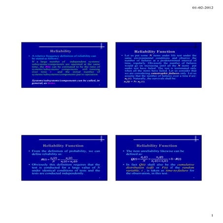 2. reliability function