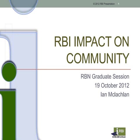 Royal Bafokeng Graduates and Professionals Colloquium 2012 - INFRACO | PPT