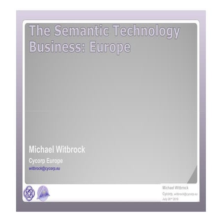 The Semantic Technology Business: Europe
