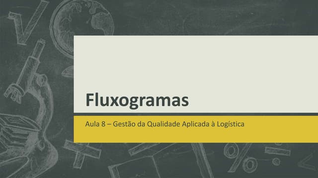 Aula Qualidade - Fluxograma