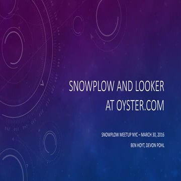 Snowplow Analytics and Looker at Oyster.com