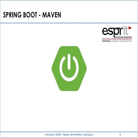Spring Boot - Maven - ESPRIT Presentation
