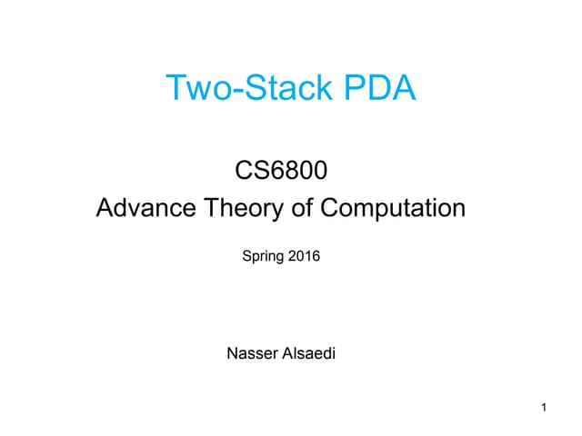 2-stack-Push Down Automata(PDA)_TOComp.ppt
