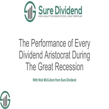 The Performance of Every Dividend Aristocrat During The Great Recession