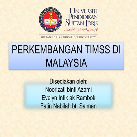 Isu Berkaitan Dengan TIMSS