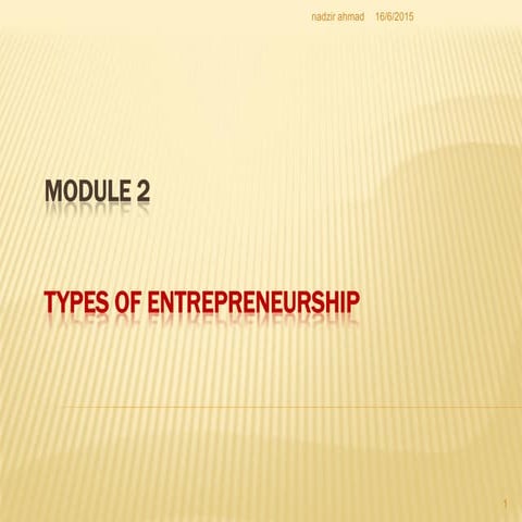 2 types of entrepreneurship