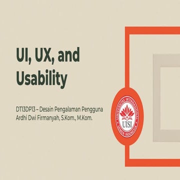 Comprehensive Guide to UI, UX, and Usability Principles in Design | PDF