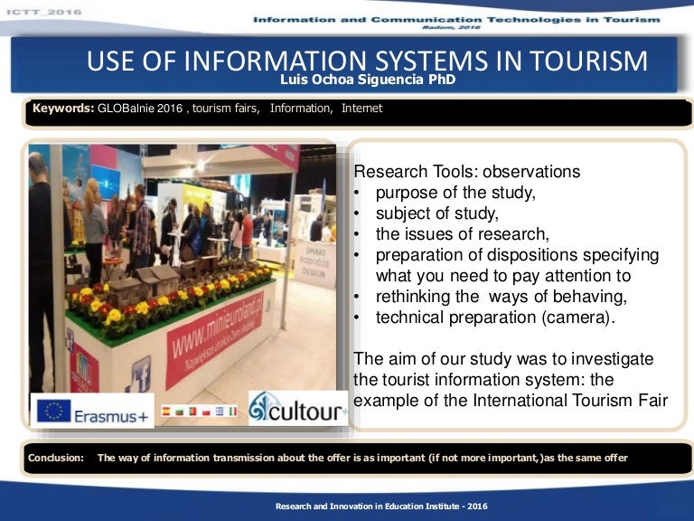 information system in tourism application and strategy