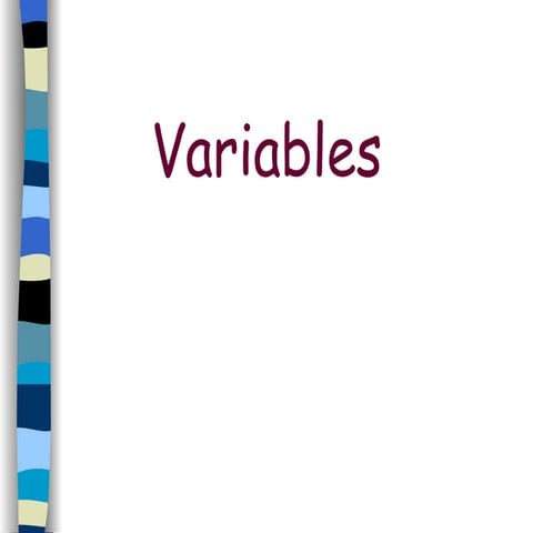 2. Variables