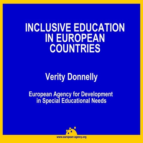 Inclusive Education in European Countries