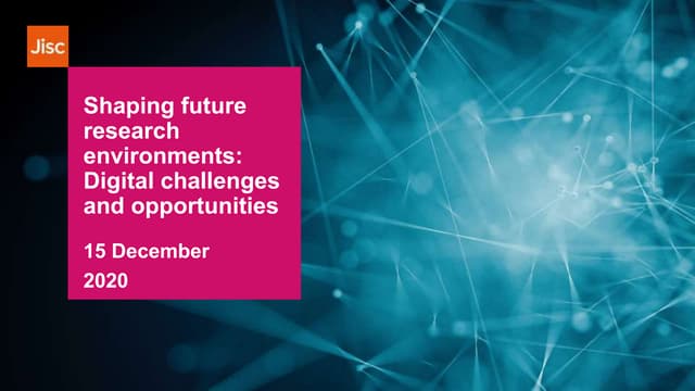 Shaping future research environments: Digital challenges and opportunities