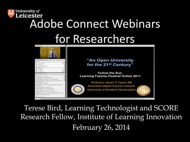 Webinars for Researchers