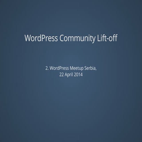 2 WordPress Meetup Serbia | PPT