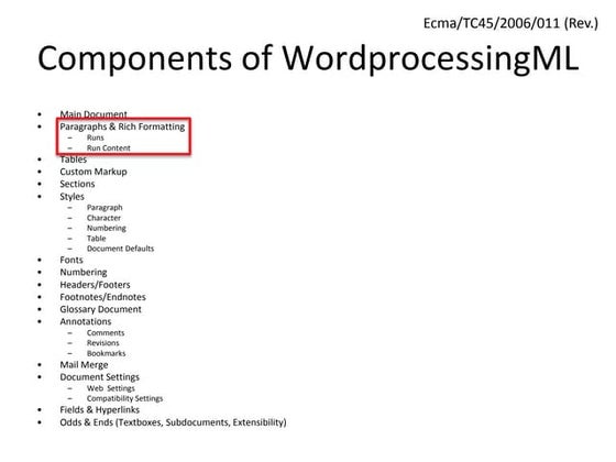 15 wordprocessing ml subject - fields and hyperlinks | PPT
