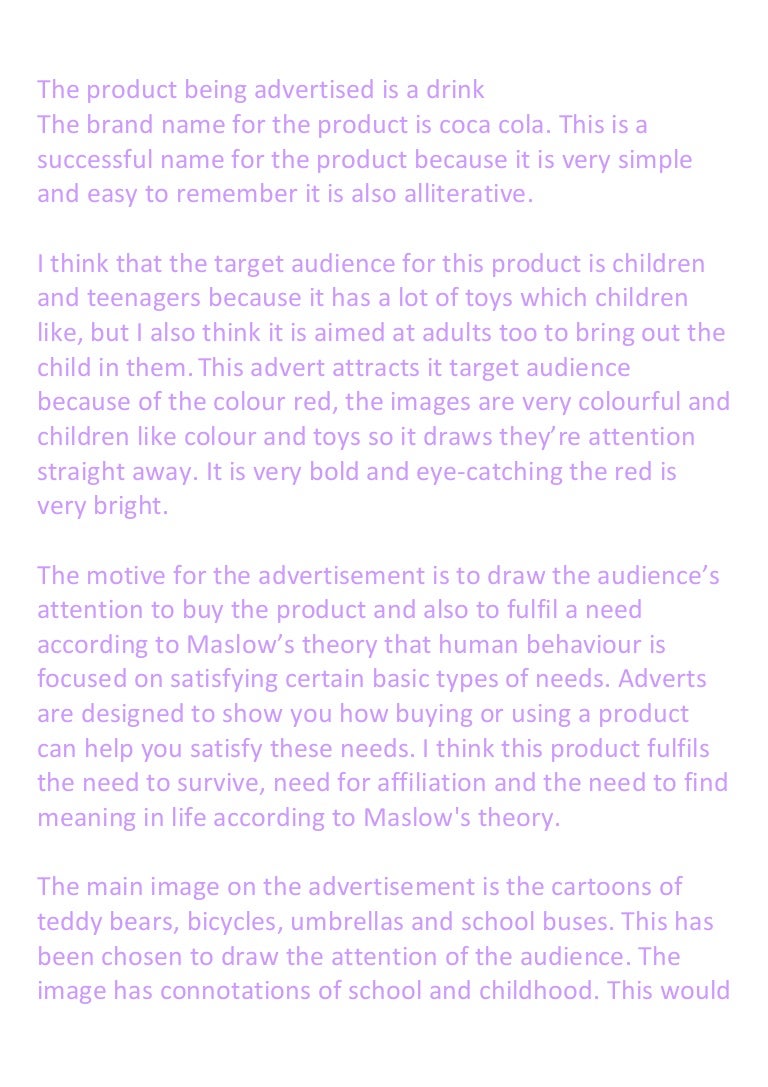 ad analysis essay