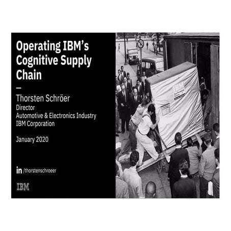 IBM @ Connected Manufacturing Leadership Summit Berlin Jan 2020