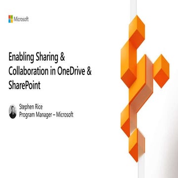 Enabling Sharing & Collaboration in OneDrive & SharePoint