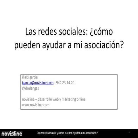 Las redes sociales: ¿como pueden ayudar a mi asociación?