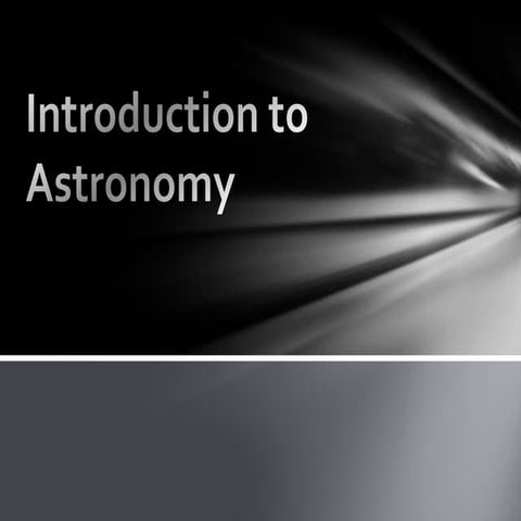 Introduction to Astronomy Notes