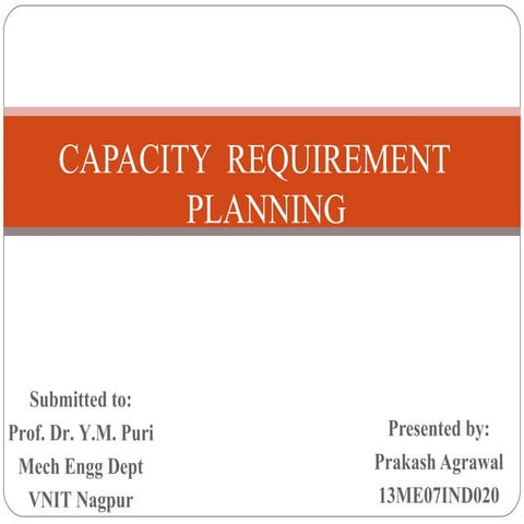 prakash agrawal   crp presentation