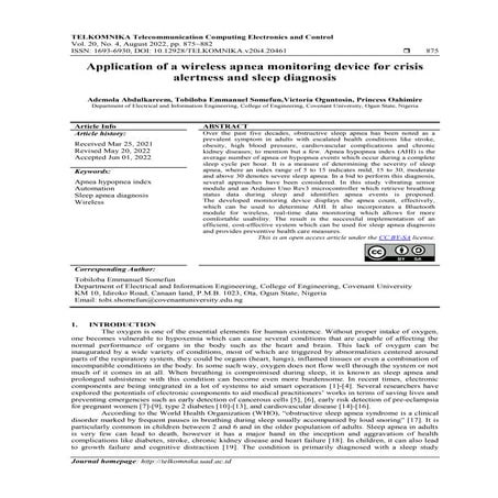 Automated sleep apnea classification based on statistical and spectral ...
