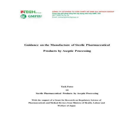 Hướng dẫn sản xuất dược phẩm vô trùng theo tiêu chuẩn GMP Nhật Bản