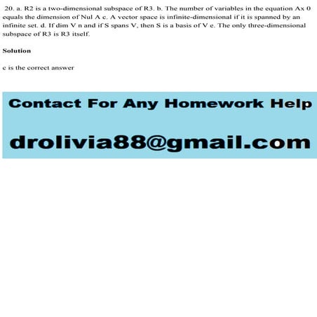 20. a. R2 is a two-dimensional subspace of R3. b. The number of varia.pdf
