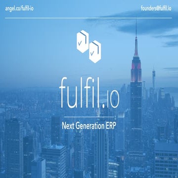 500’s Demo Day Batch 15 >> Fulfil.io