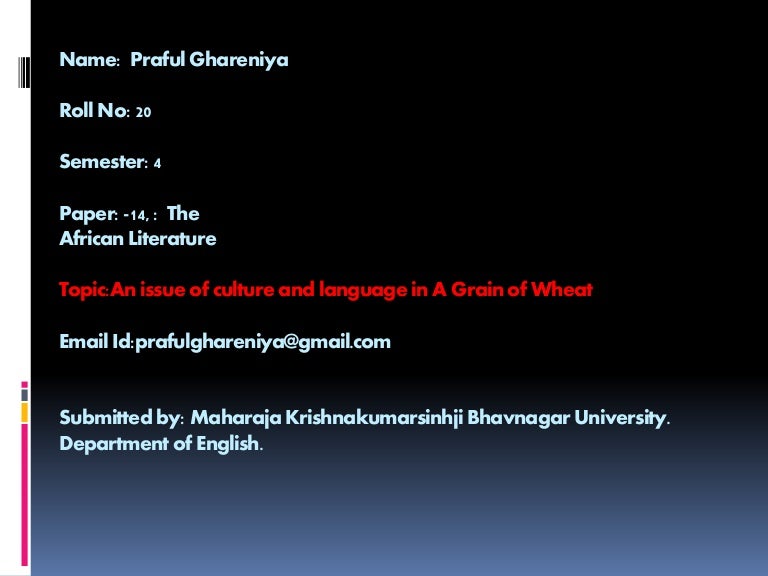 The African literature