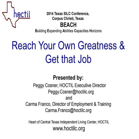20 session-Reach your own greatness and get that job!