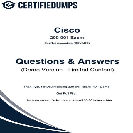 Pass the Cisco 200-901 DevNet Exam in 2025 with Confidence
