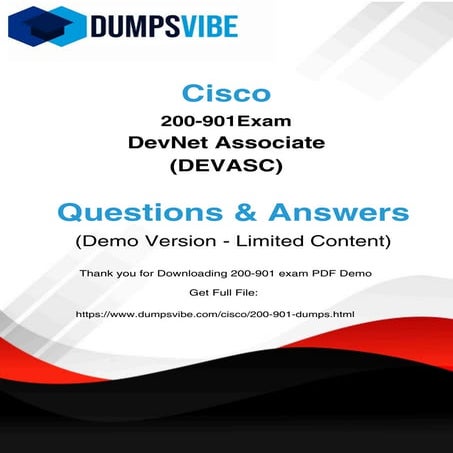 Master the 2025 Cisco 200-901 Exam with Updated Practice Questions from Dumps...