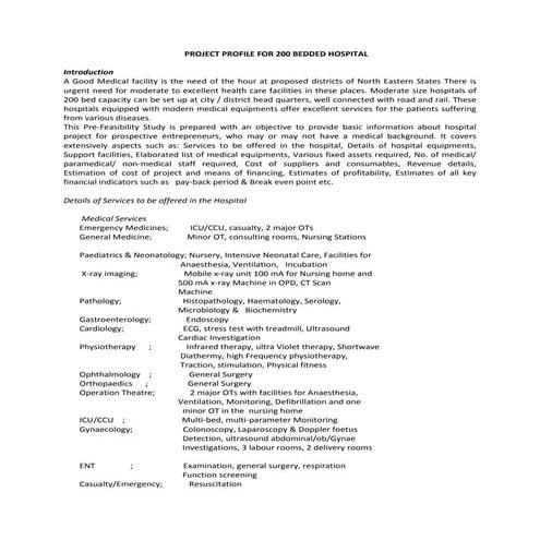 200 bed-hospital-project-report