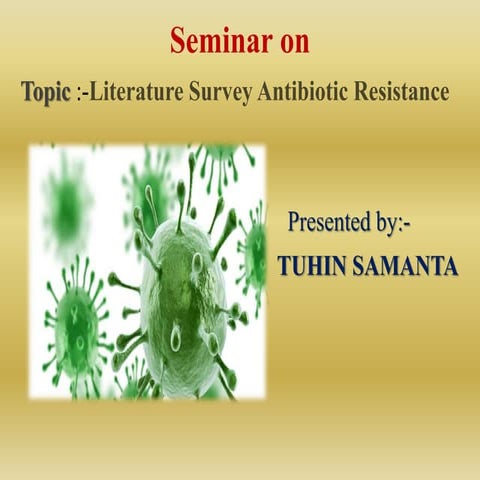 Literature Survey Antibiotic Resistance