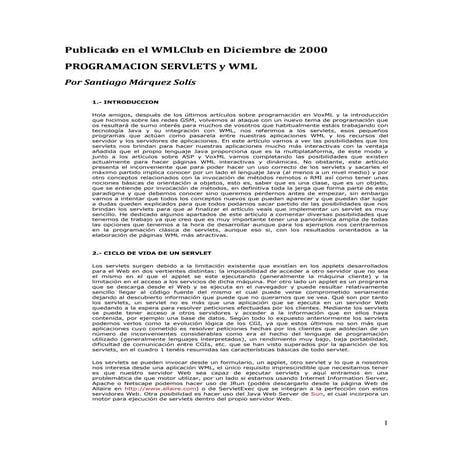 20001215   Programación de Servlets y WML