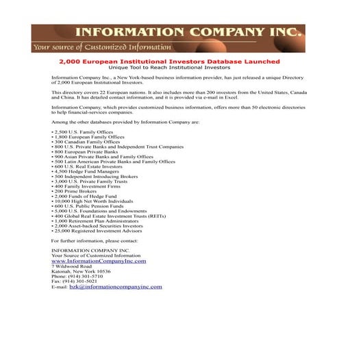 400 top multi family office database | DOC