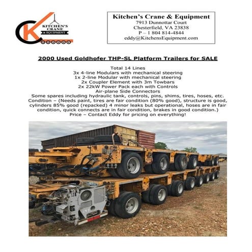 14-lines Goldhofer Platform Trailers for Sale | PDF