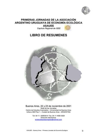 PRIMERAS JORNADAS DE LA ASOCIACIÓN ARGENTINO URUGUAYA DE ECONOMÍA ECOLÓGICA