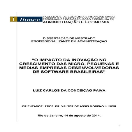 Dissertação - Sr. Luiz Paiva