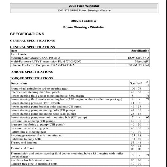 2001 FORD WINDSTAR REPAIR MANUAL FEE DOWNLAOD PDF visual data 3