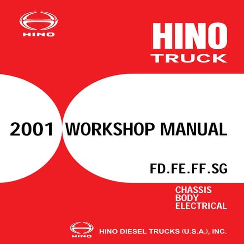 2001 hino fd series truck service repair manual