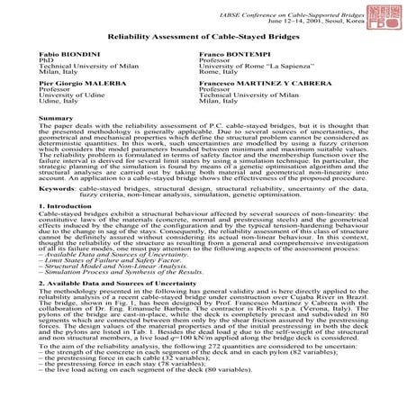 Reliability Assessment of Cable-Stayed Bridges