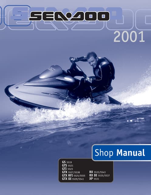 2001 sea doo xp service repair manual | PDF