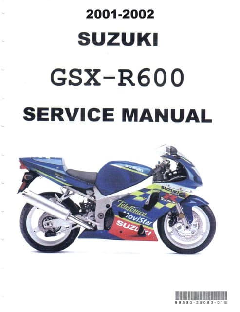 SUZUKI GSX-R600 サービスマニュアル　L1 Suzuki 2012 GSX-R 600 Service Manual