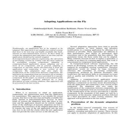 Adapting Applications on the Fly