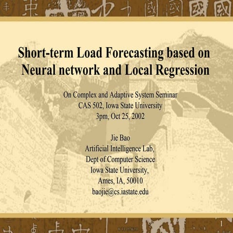 Short-term Load Forecasting based on Neural network and Local Regression